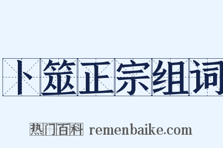 卜筮正宗组词是什么意思的图片